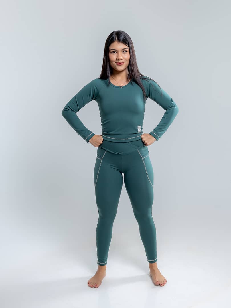 Leggins con bolsillo  verde