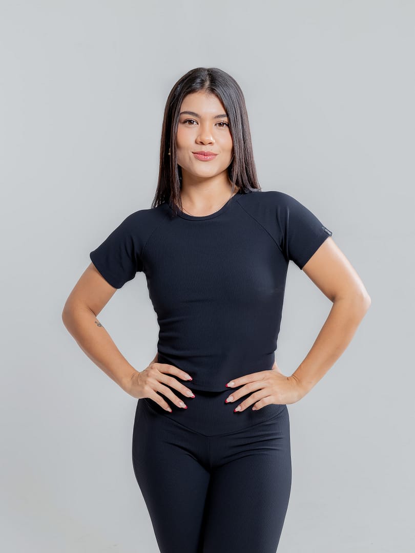 Blusa rib negro