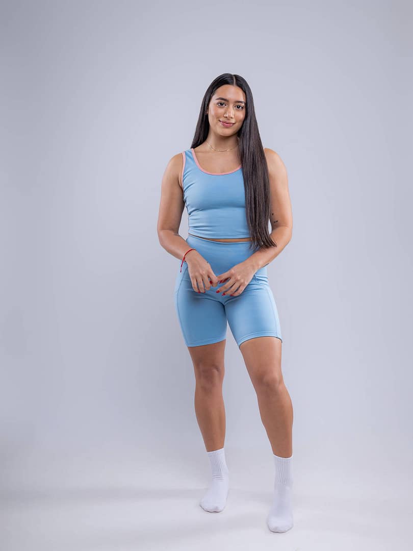 Biker azul claro