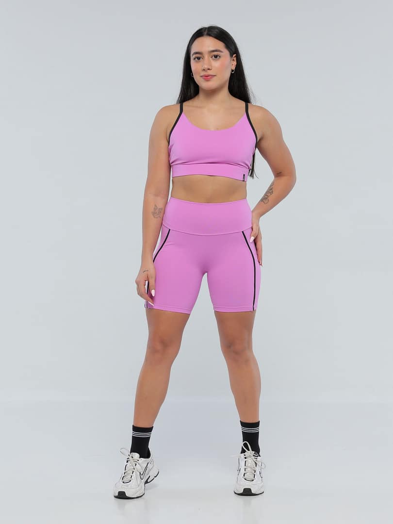 Biker morado con negro