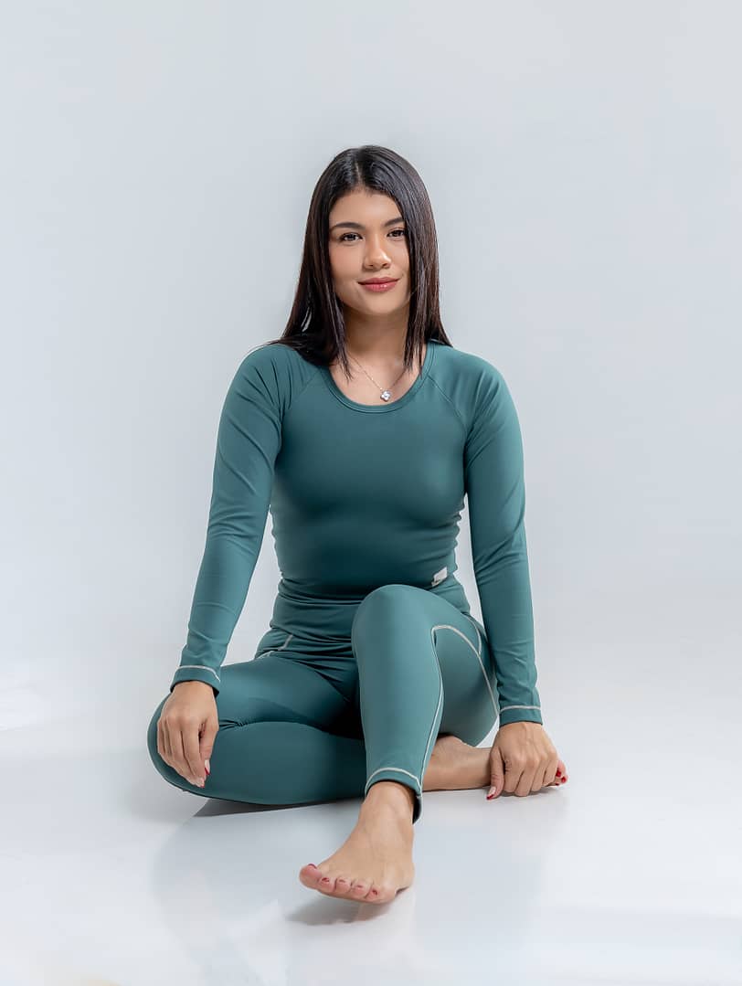Blusa manga larga verde - Imagen 2